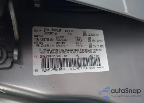 2007 Dodge Nitro Sxt from USA, damaged, VIN 1D8GU28K47W725095